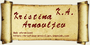 Kristina Arnovljev vizit kartica